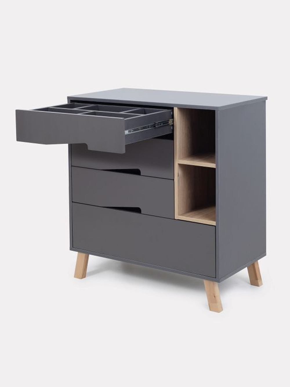 Комод пеленальный Rant Lago Pro 800/4 с органайзером Moon grey