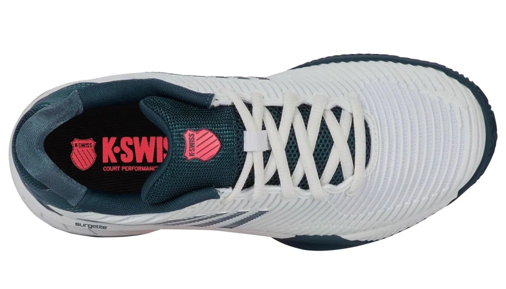 Детские Кроссовки теннисные  K-Swiss Hypercourt Express 2 Clay JR - white/stargazer/neon blaze