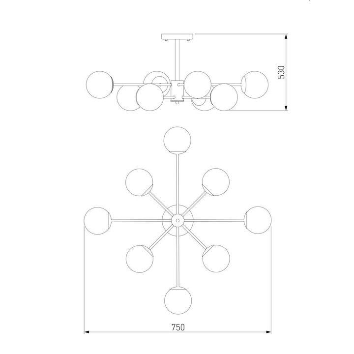 Потолочная люстра Eurosvet Ascot 30166/8 хром