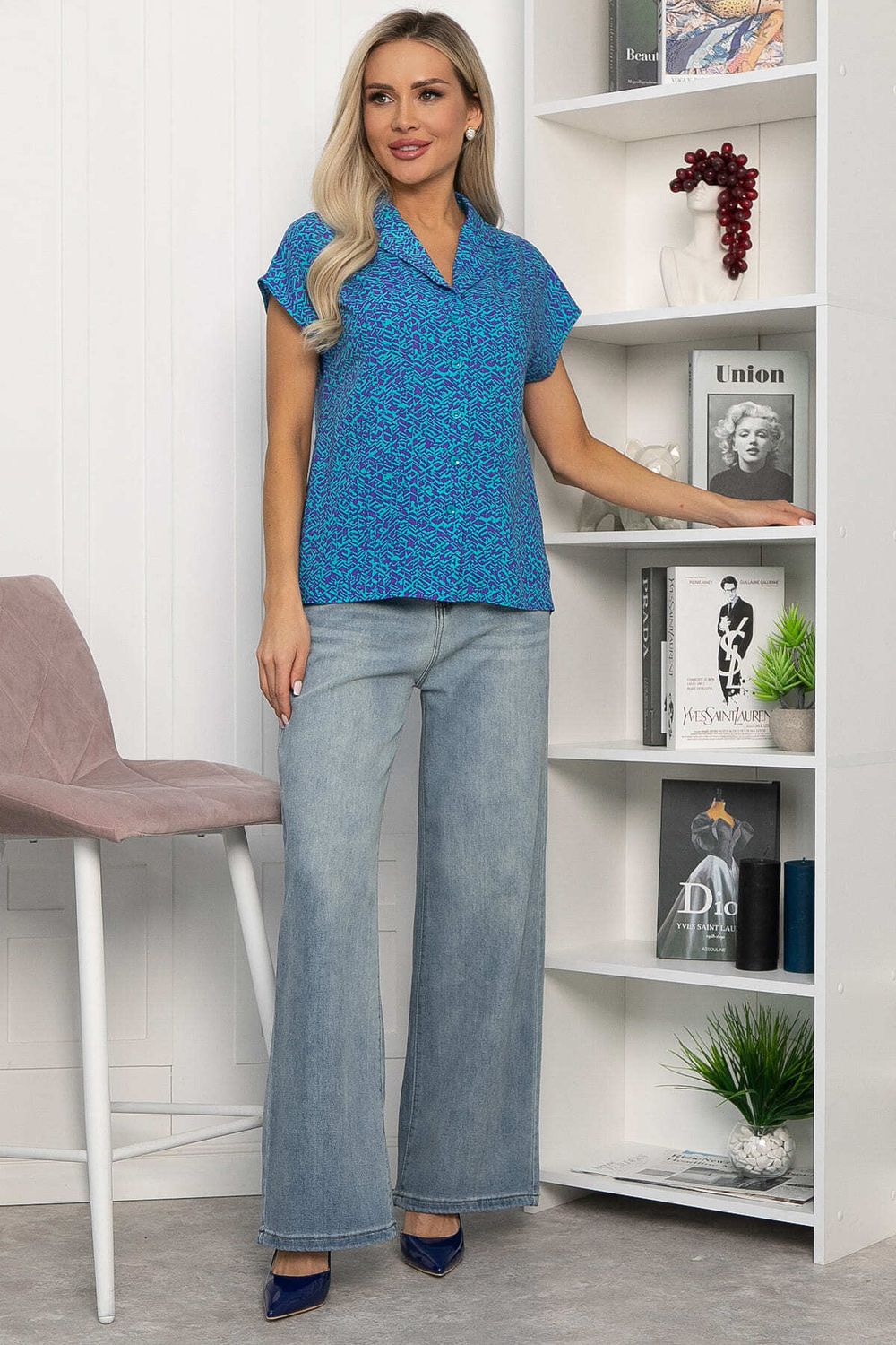 Блуза Мелита (сине-фиолетовая) Б13795-29М LT Collection