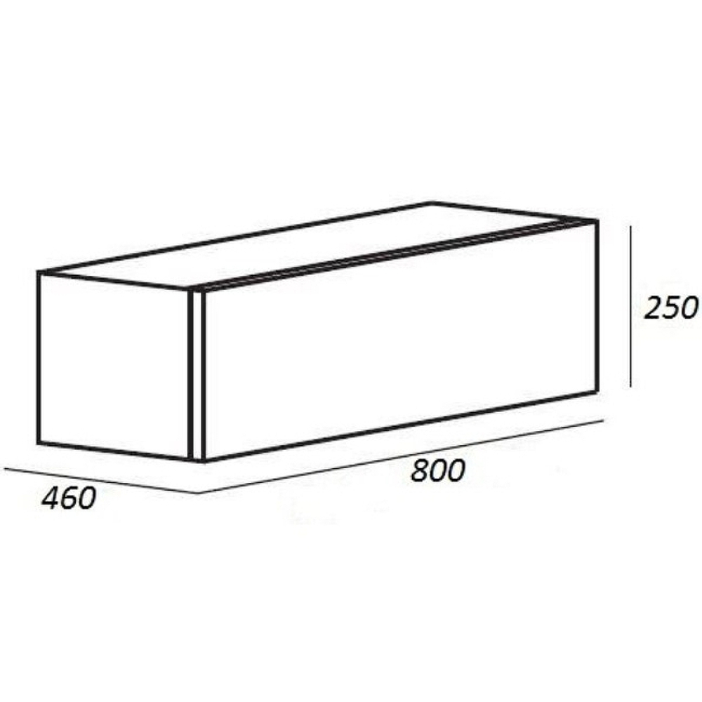 Тумба Cezares Cadro 80 CADRO-80-1C-SO-NR-BLUM подвесная Черная матовая