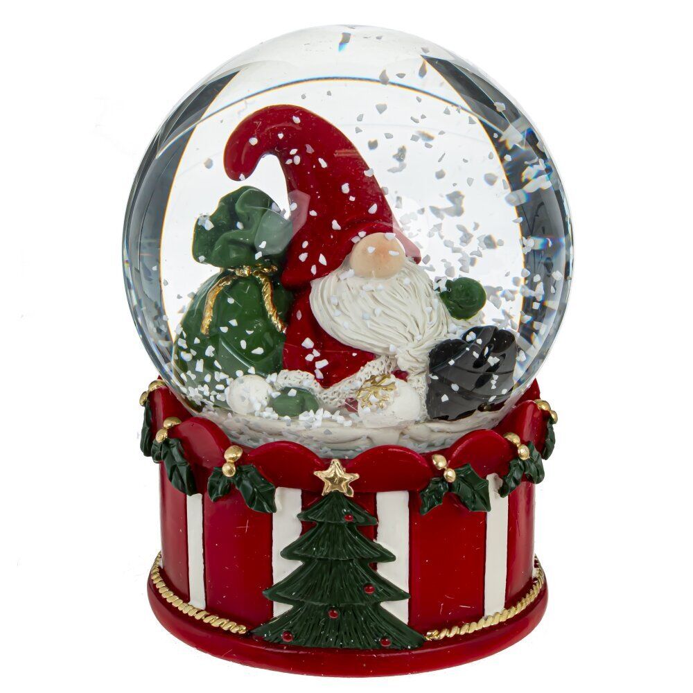 GAEM Фигурка декор в стекл шаре "Гном", D7 см, L6 W6 H8,5 см, 2в.