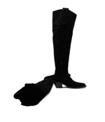 Кожаные сапоги-казаки strauss texano cuissard suede Pinko - черный(102313 A0N8)