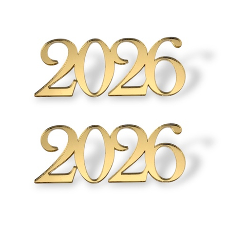Топпер Мини "2026" ТМ6218 7см 2шт акрил