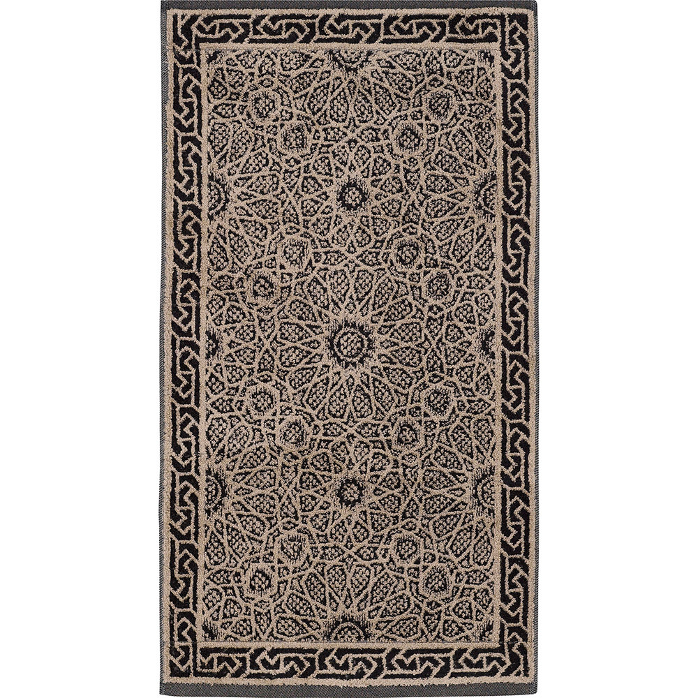 Коврик для ванной 65х120 Leitner Arabesque 440-89 черно-бежевый Германия