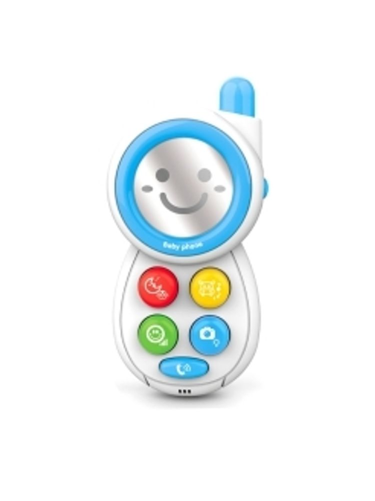 HUANGER Игрушка развивающая Мобильный телефон Blue/Голубой (свет.звук) 8*4*15 см