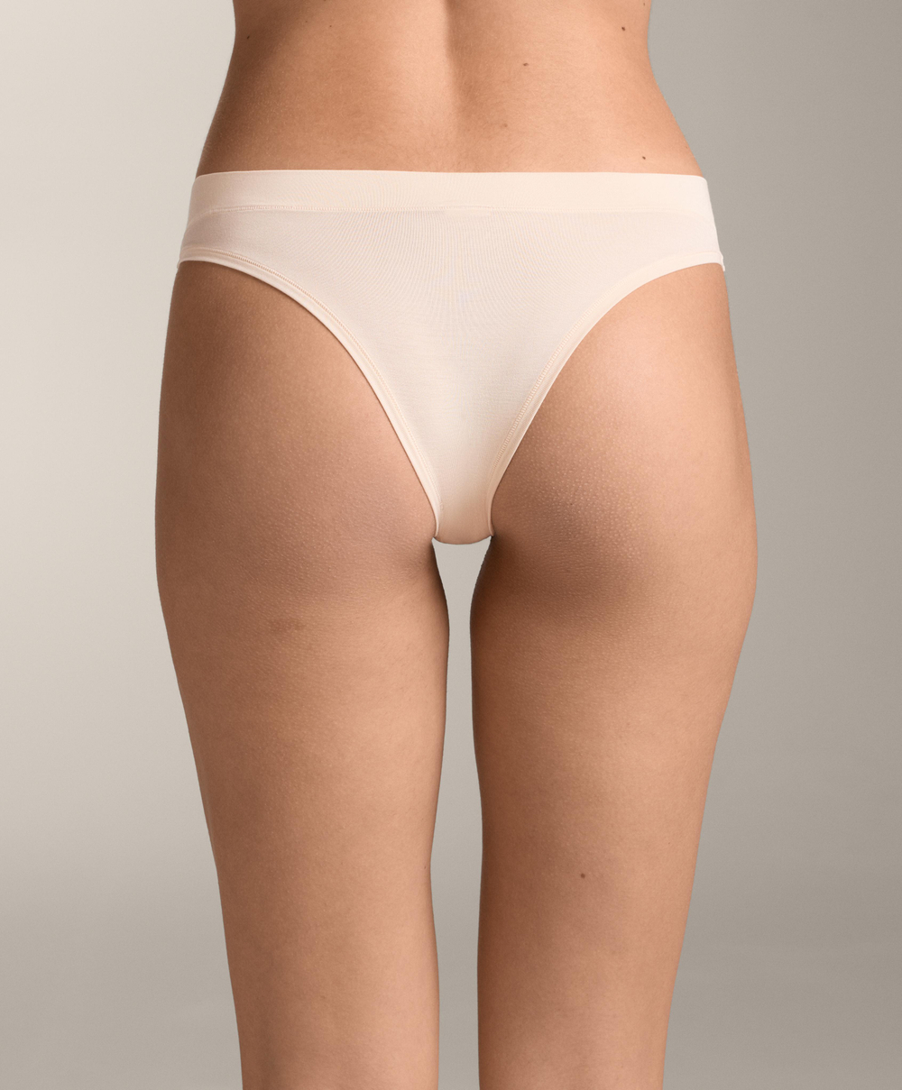 OYSHO Набор из трех классических трусиков с V-образным вырезом из модальной смеси, кремовый