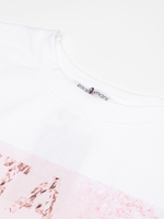 85033-1 Футболка оверсайз Pink Gold с принтом
