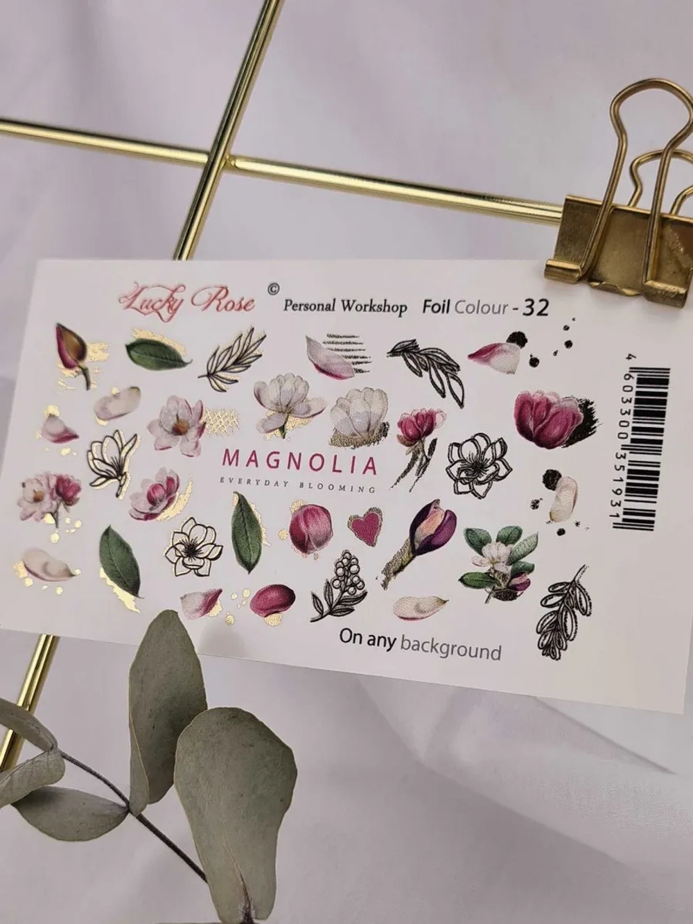 Lucky Rose Слайдеры наклейки для ногтей Foil 32