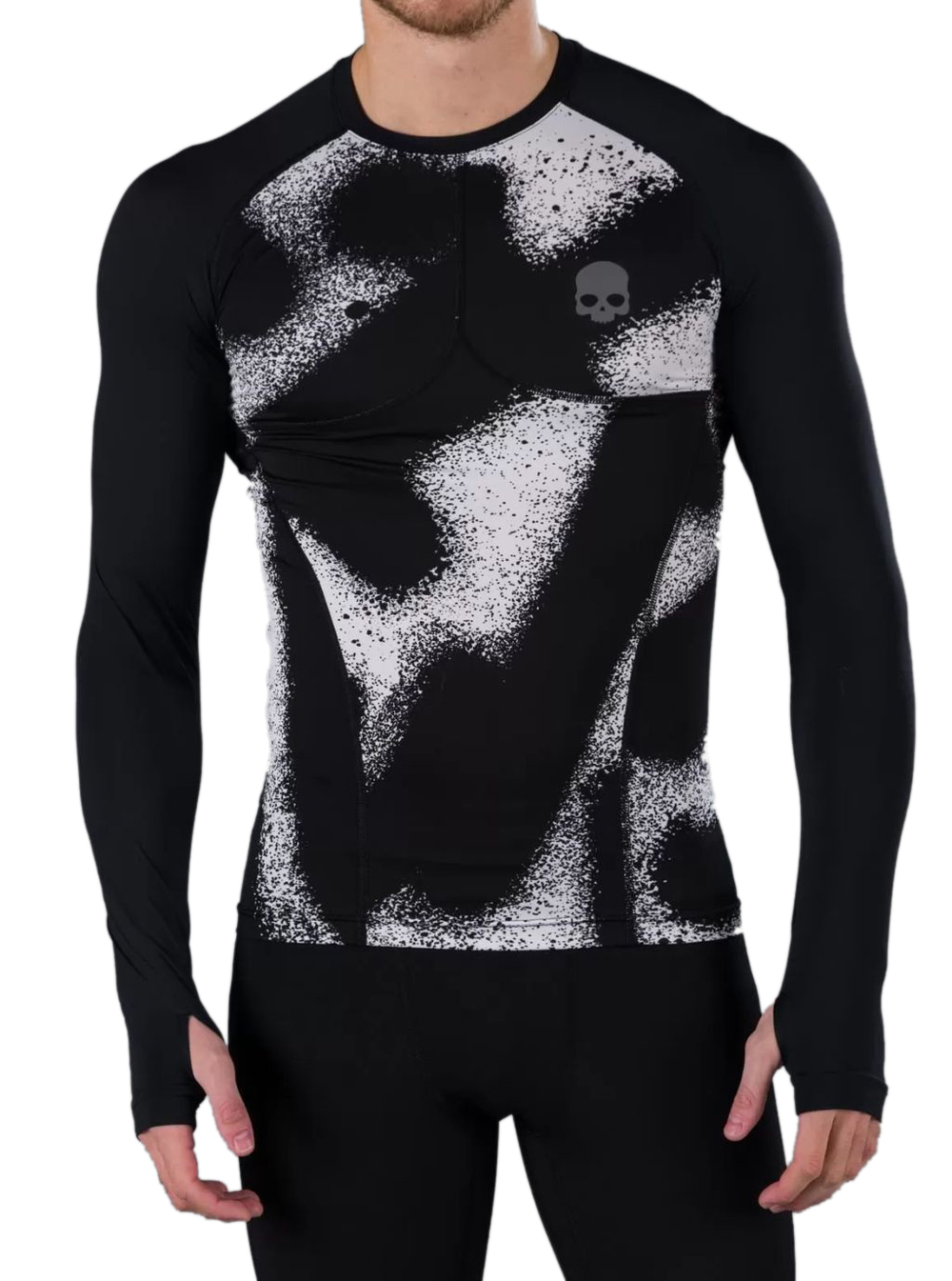 Термобелье Hydrogen Spray Mesh Second Skin Long Sleeve - white/black