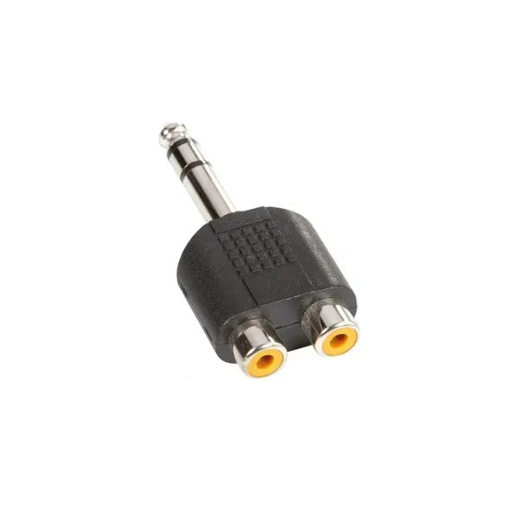 Adam Hall 7549 Black 2xrca mono - 6.3mm stereo
