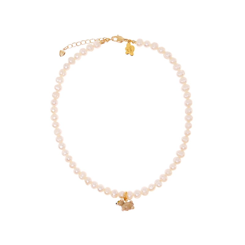 Колье Мой Любимый Пушистик с Жемчугом – Кошка