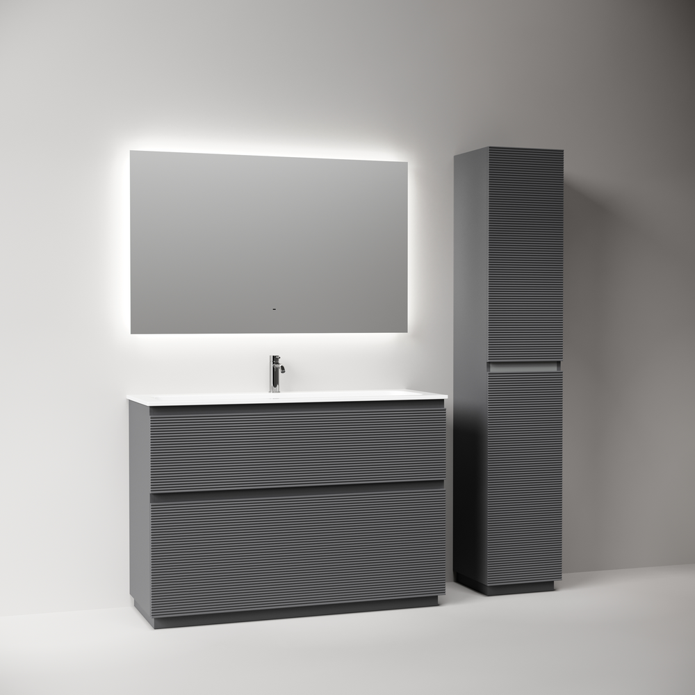 Тумба напольная Sancos Folk Floor 1190х445х850, c двумя ящиками оснащенными доводчиками, Grey soft, арт.FL120FGS