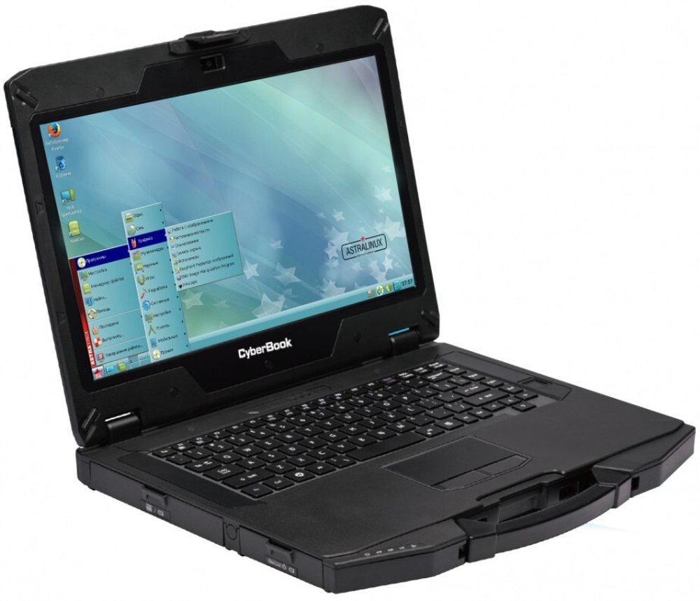 Ноутбук защищённый CyberBook S1154 STD 14 ", Core i5, 8 Гб RAM, 256 Гб SSD, Iris Xe Graphics, Черный