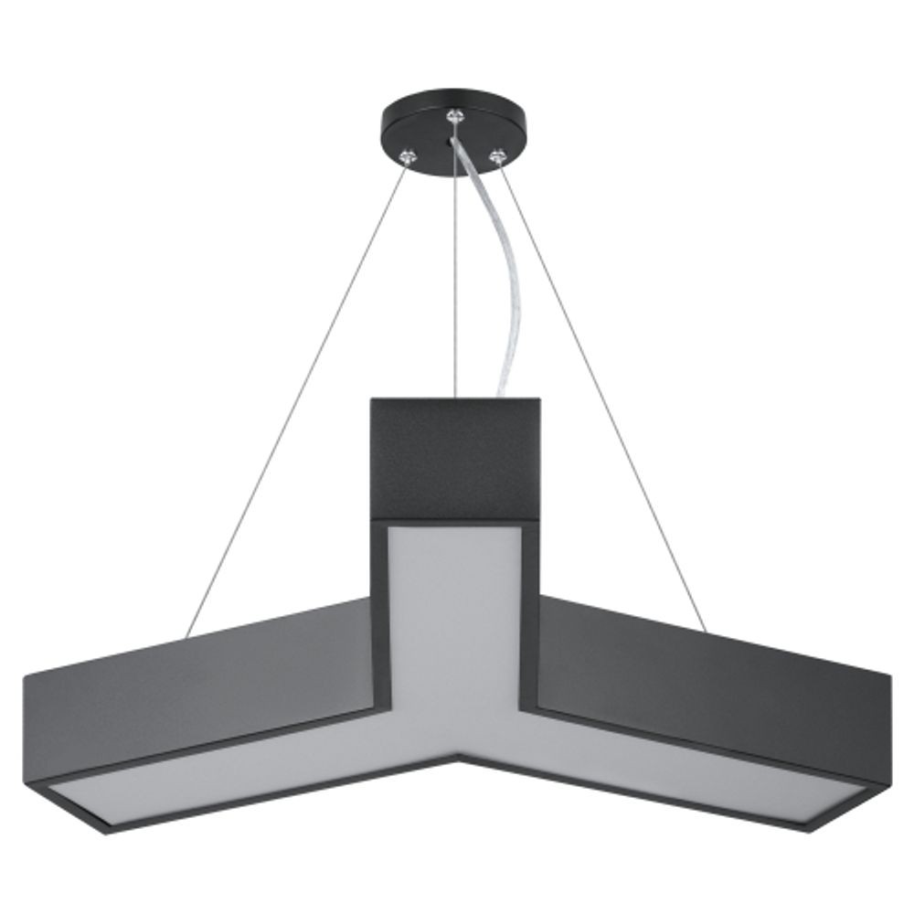 Светильник LED ЭРА Geometria SPO-141-B-40K-028 Igrek 28Вт 4000K 1900Лм IP40 600*80 черный подвесной драйвер внутри | Декоративные светильники Geometria