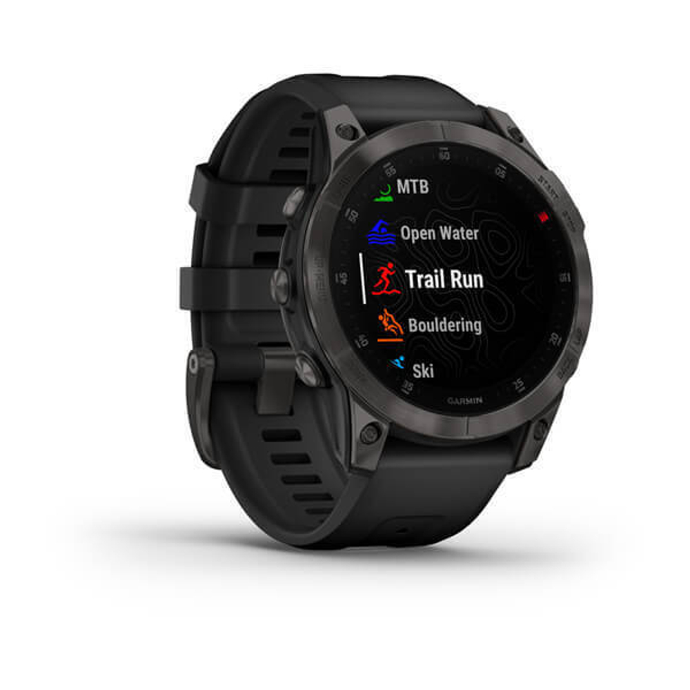 Умные часы Garmin Epix (Gen 2) Sapphire титановый черный DLC
