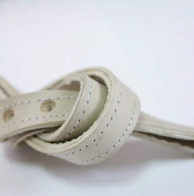 Путлище кожаная, прошита лентой