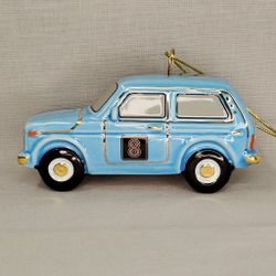 Фарфоровая ёлочная игрушка Внедорожник 2121 Спорт