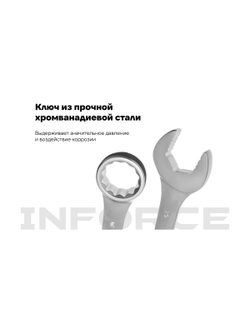 Комбинированный ключ Inforce 30мм, Сталь Cr-V, профессиональный, 06-05-28