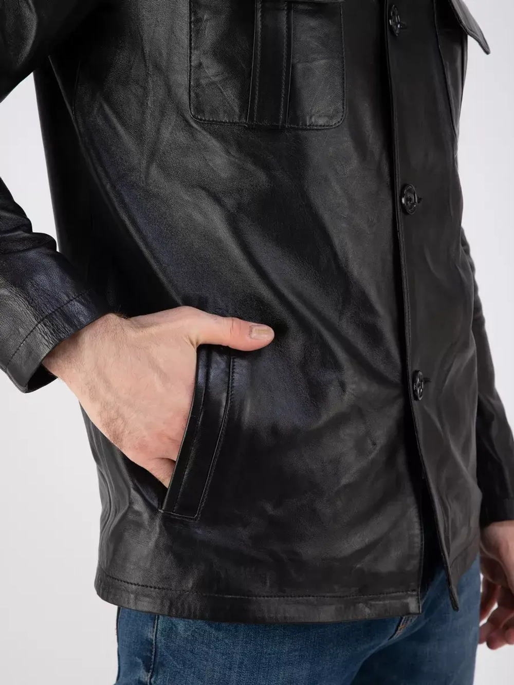 Куртка весна кожаная натуральная