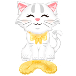 Шар Фольгированный Кошка белая (Белый)