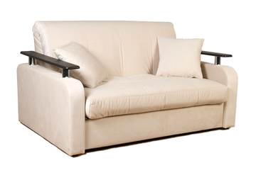 Диван Денвер 1,2 - Velutto 17 бежевый/  коричневая накладка