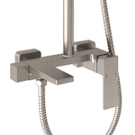Душевая стойка Grossman Style 500.K35.05.120 с верхним душем,ручной лейкой и смесителем, брашированный никель,1 место