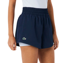 Женские Шорты теннисные Lacoste Ultra Dry Tennis - navy blue/phoenix blue