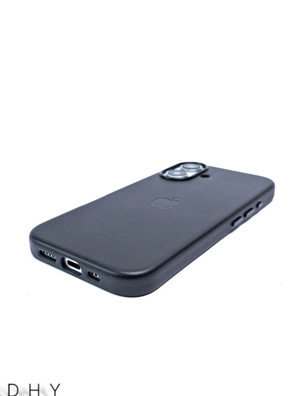 Кожаный чехол Leather Case iPhone 16 Черный