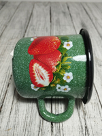 Кружка 0,4л с рис Клубника сад изумрудная 1с2с