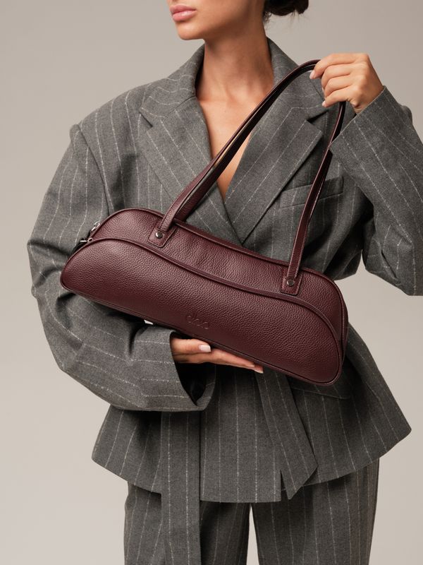 Женская кожаная сумка DBR 31186 зимняя вишня