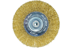 Щетка дисковая (100 мм; 0.3 мм; витая латунированная стальная проволока) для дрели ЗУБР 3520-100_z02
