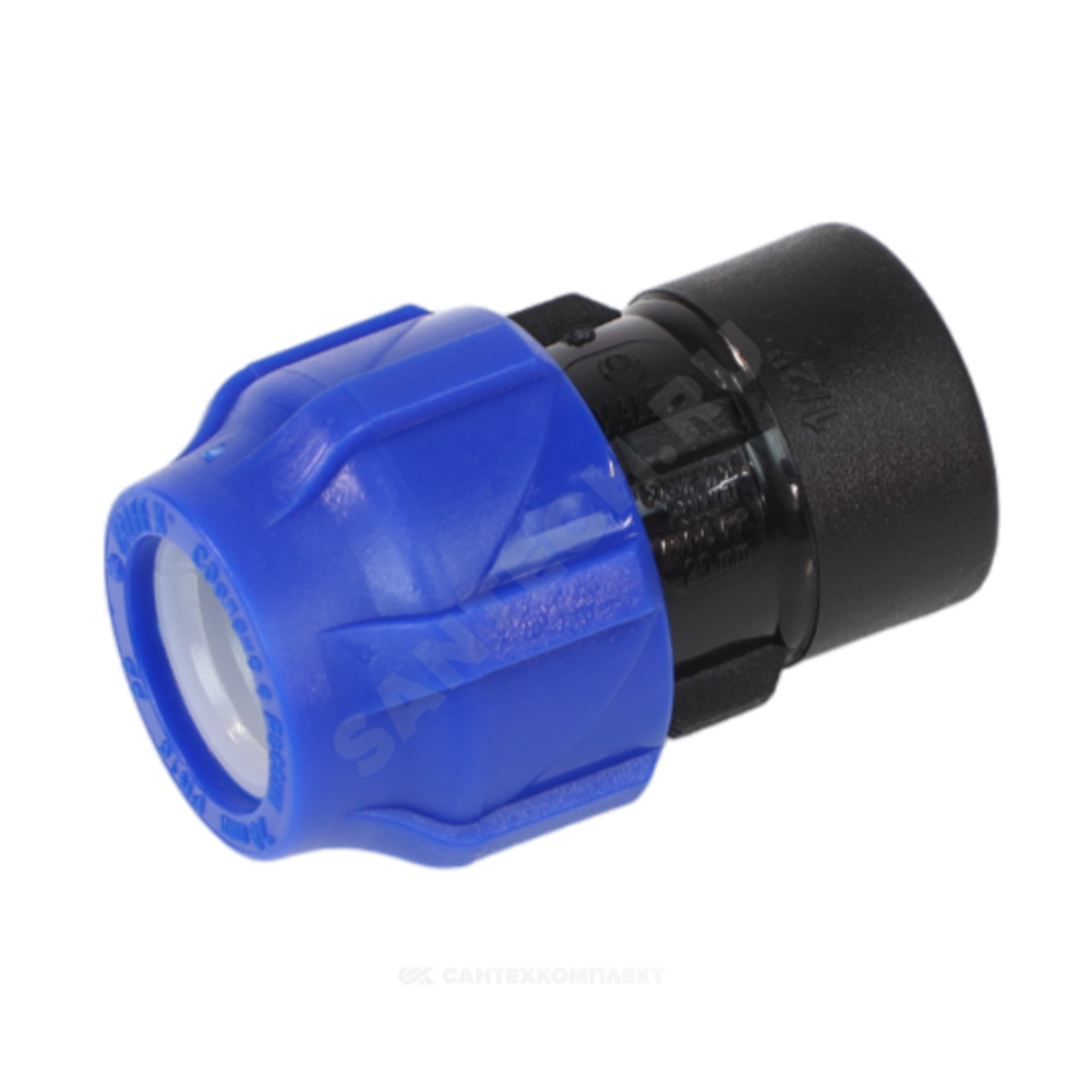 Муфта компрессионная ПЭ Дн 50х1 1/2" ВР Ру16 VALFEX 121001250112