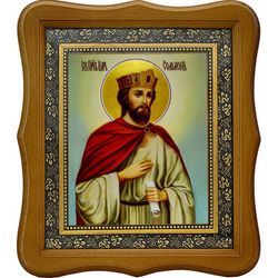 Соломон пророк, царь Израильский. Икона на холсте.
