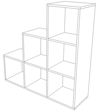 Стеллаж горка 6 секций 300×1018×1018