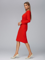 Платье футляр красное