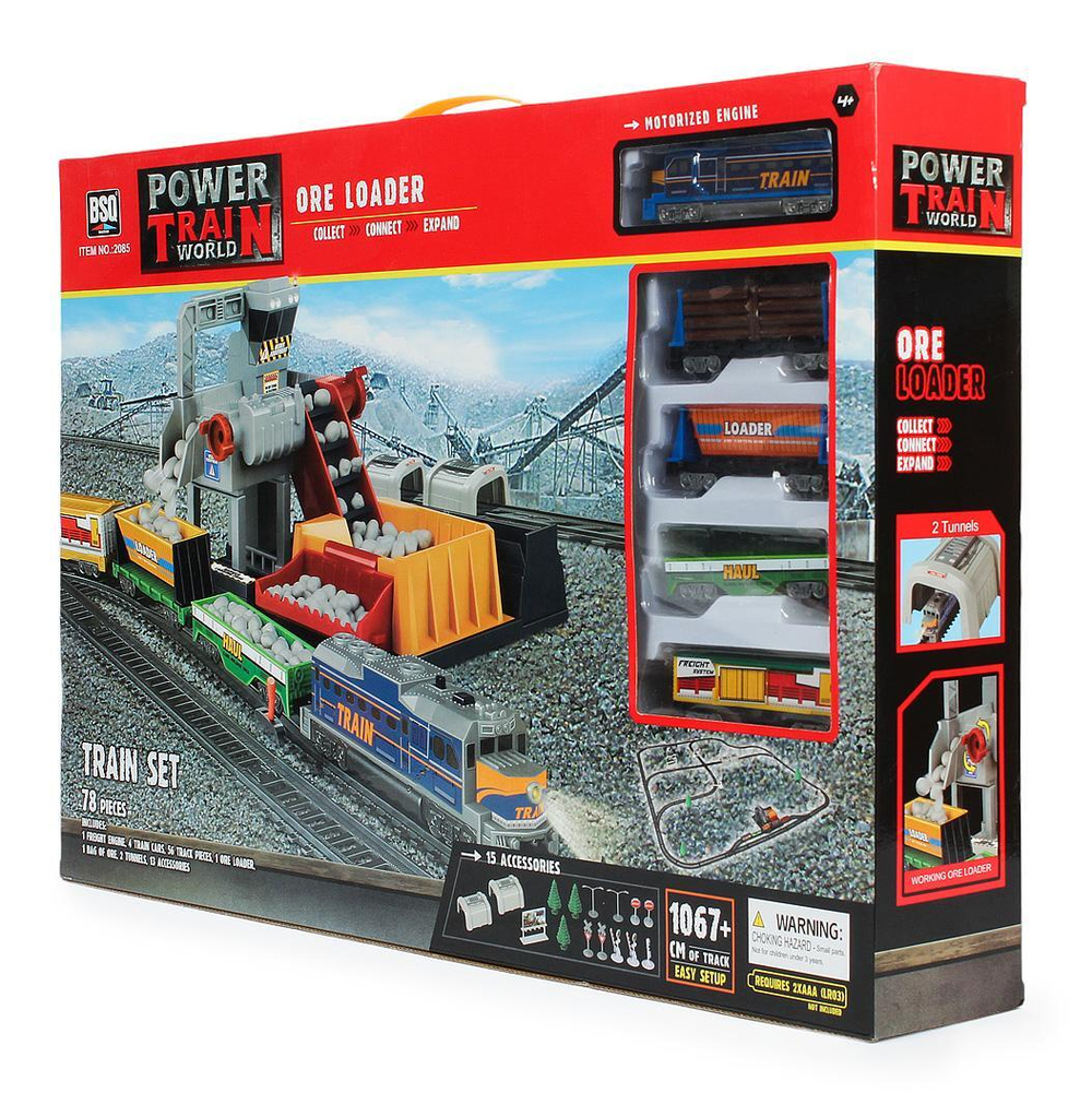 Железная дорога на бат. с аксесс. длина дороги 1067 см. свет. эффекты, в/к 59,7*10*40,5 см.