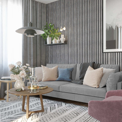 Панель вспененный полистирол ГРЕЙС 3D RAIL Ясень серый 120х2700 мм