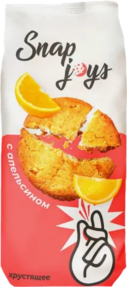 Печенье Кукис со вкусом апельсина/карамели Snapjoys 180г в ассортименте