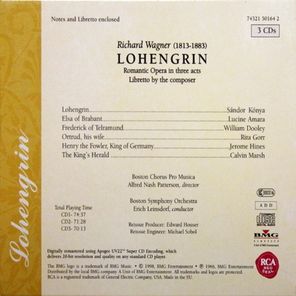Erich Leinsdorf, Boston Symphony Orchestra / Wagner: Lohengrin (3CD)
