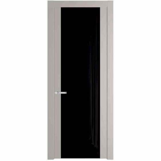 Фото межкомнатной двери эмаль Profil Doors 1.13P сэнд стекло чёрный триплекс