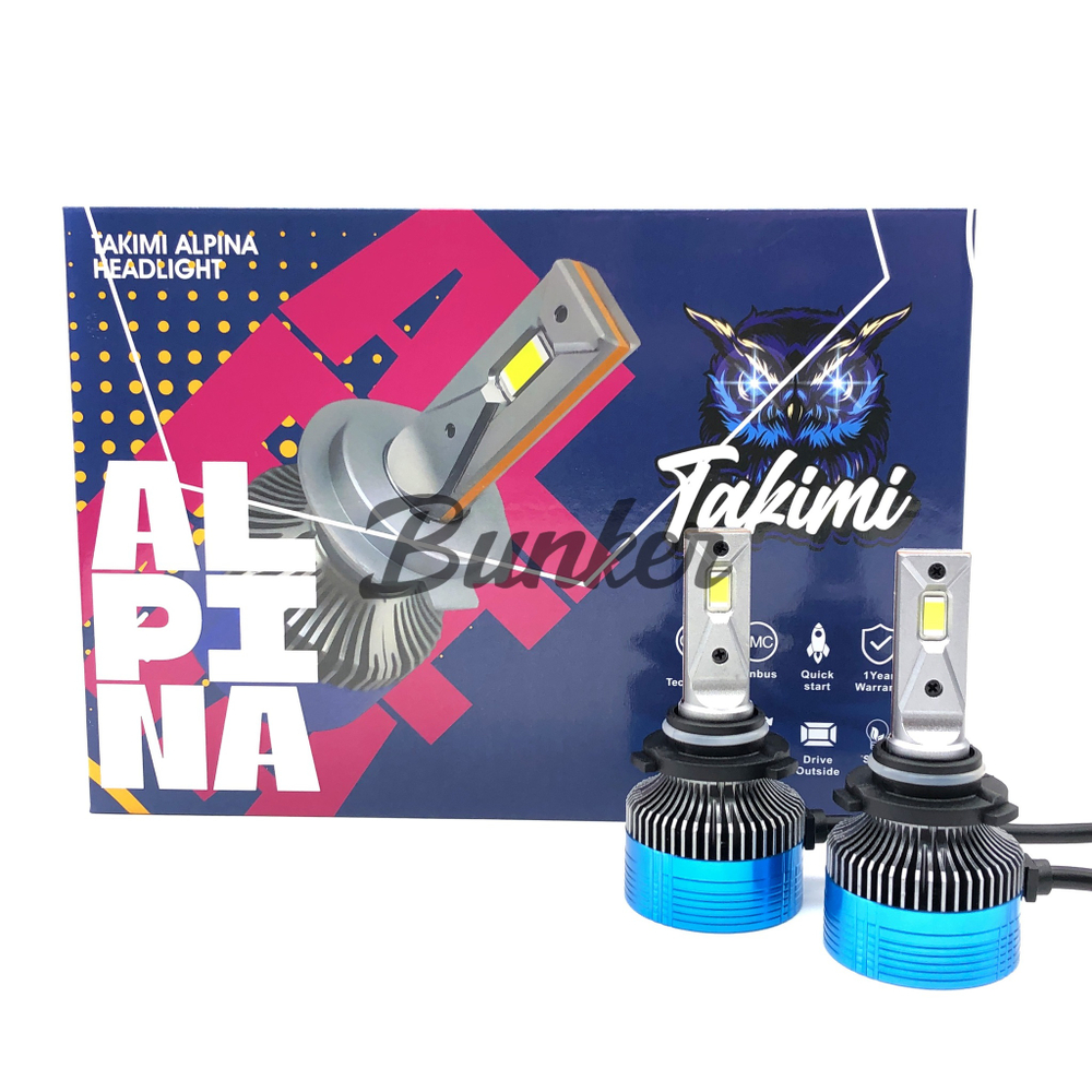 Светодиодные автомобильные LED лампы TaKiMi Alpina HB3 (9005) 5500K 12V