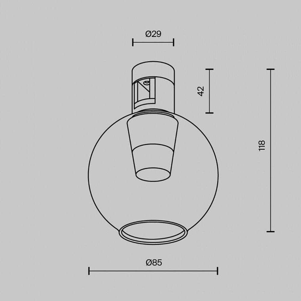 Накладной светильник Maytoni Bubble TR148-1-3W4K-BS