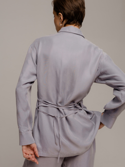 Костюм пижамный из итальянской вискозной ткани пыльно-сиреневый