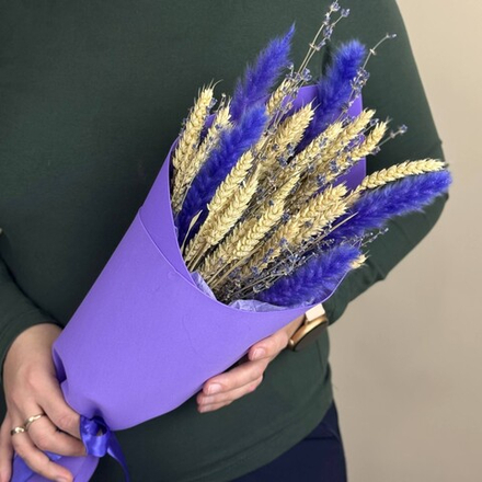 БУКЕТ С ЛАВАНДОЙ И ПШЕНИЦЕЙ