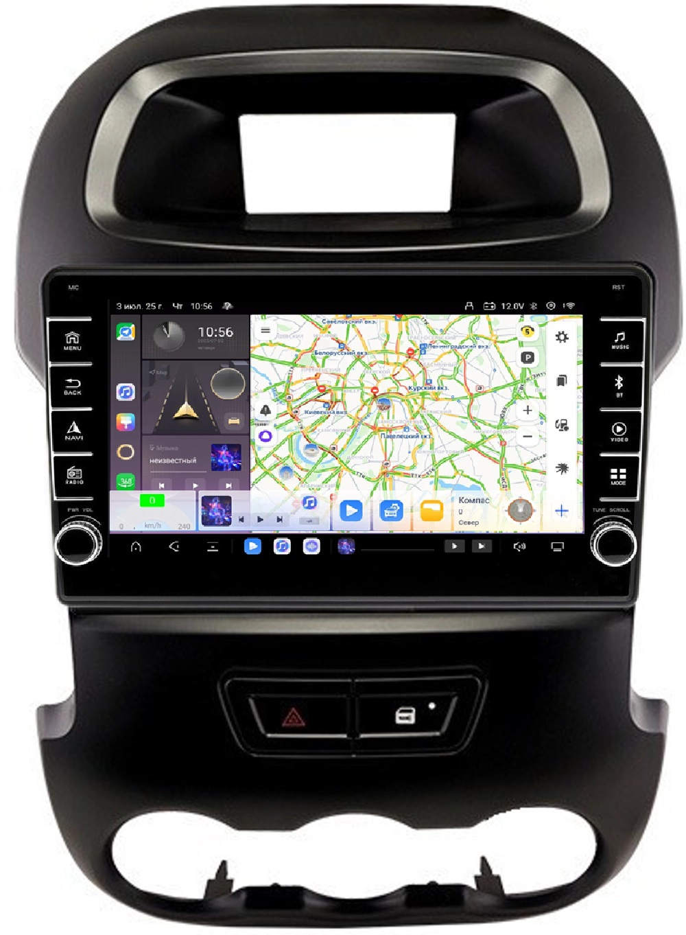 Магнитола для Ford Ranger 2011-2015 - Carmedia OL-9204 (кнопки и крутилки) Android 13, TS20, 6+128Гб, CarPlay, 4G SIM-слот