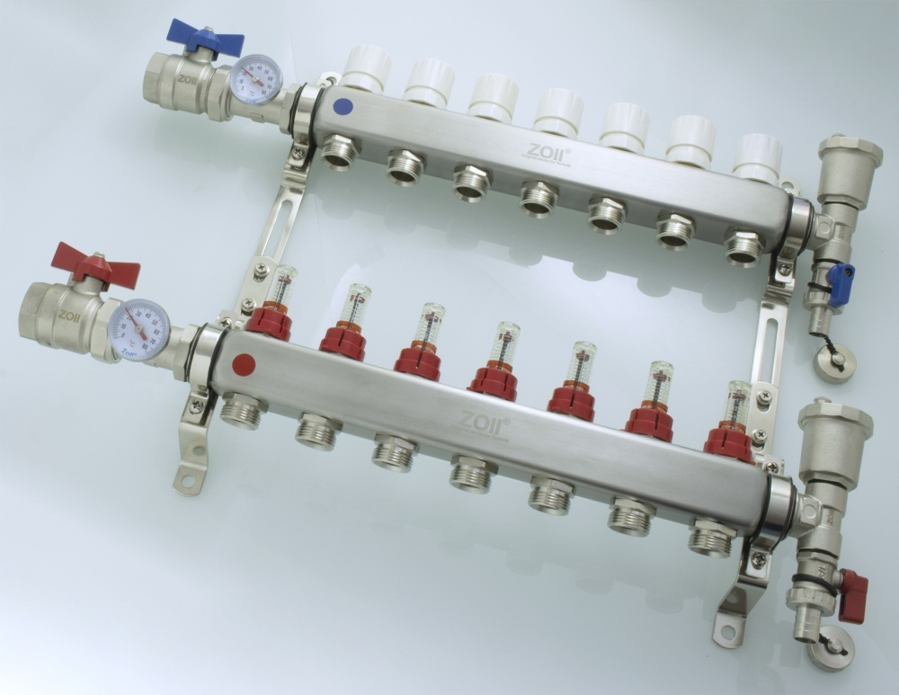 КОЛЛ. группа  ЗОЛЛ  с РАСХОД. с кр. (НЕРЖ)  1" х 7 ход (3/1шт) Т