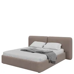 Кровать двуспальная Hub Soft 180 см (капучино, твид)