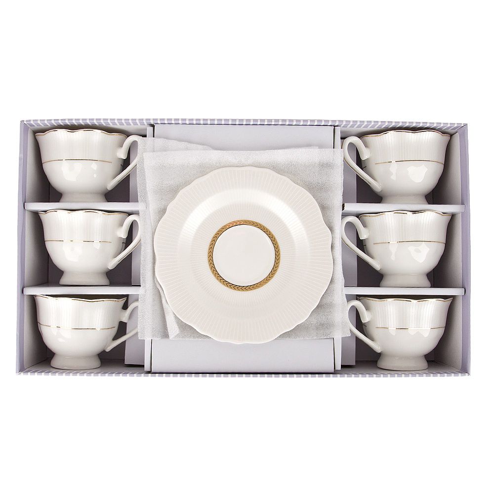 Набор кофейный 12пр. "White chic" (6 персон) v=90мл (подарочная упаковка)