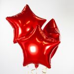 Шар (18"/46 см) Звезда, Красный 1 шт.
